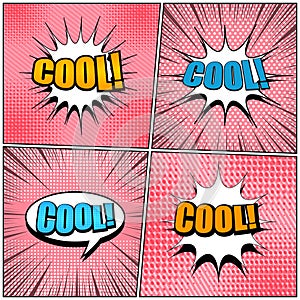 Comic book explosive pink background