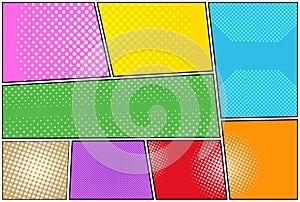 Comic book horizontal background