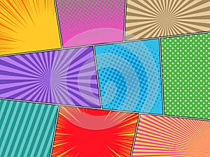 Comic book horizontal background