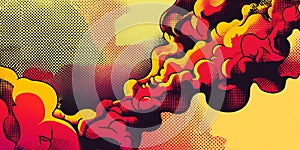 Comic BookInspired Birthday Background with Bold and Fun Elements