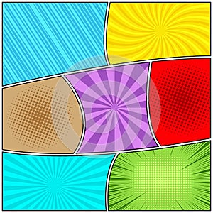 Comic book page abstract concept