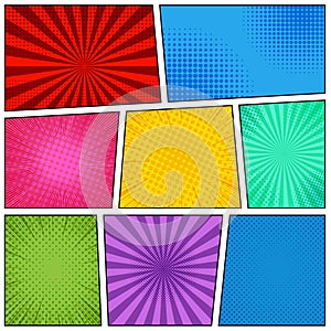 Comic book page blank concept