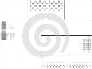 Comic book page blank template
