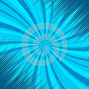 Comic book page blue abstract concept