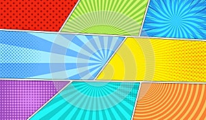 Comic book page bright composition