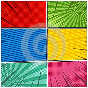 Comic book page bright composition