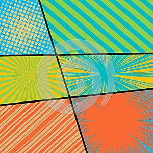 Comic book page colorful composition