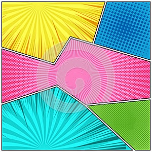 Comic book page elegant composition