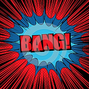 Comic book page explosive concept