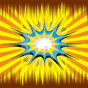 Comic book page explosive concept