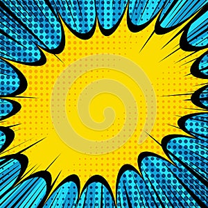 Comic book page explosive concept