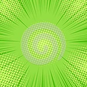 Comic book page green background