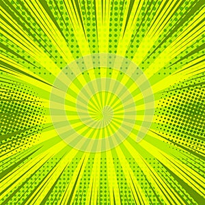 Comic book page green elegant template