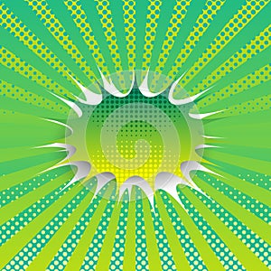 Comic book page green template