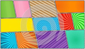 Comic book page horizontal background