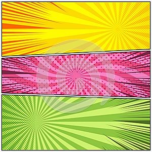 Comic book page horizontal composition