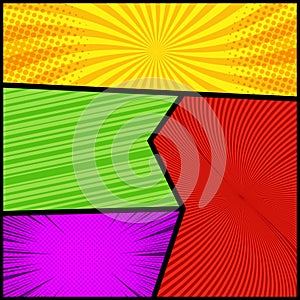 Comic book page light template