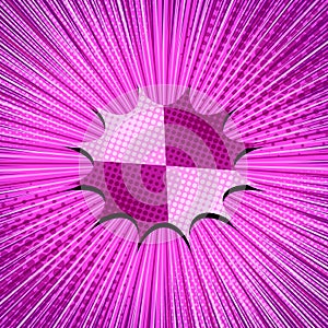 Comic book page pink concept