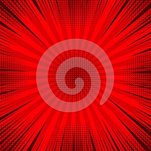 Comic book page red bright concept