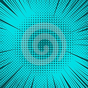 Comic book page turquoise background