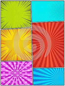 Comic book page vertical background