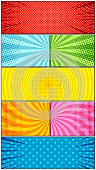 Comic book page vertical concept