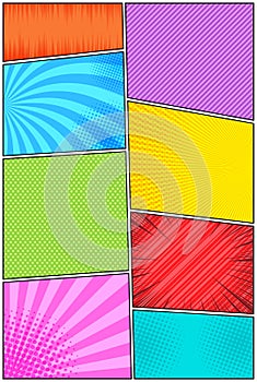 Comic book page vertical template