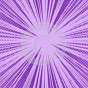 Comic book purple bright explosive background