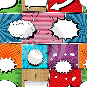 Comic book seamless pattern