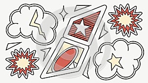 Comic Book Speech Bubbles, Expressive Elements, vector design Generative AI