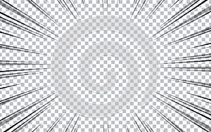 Comic book speed horizontal lines background