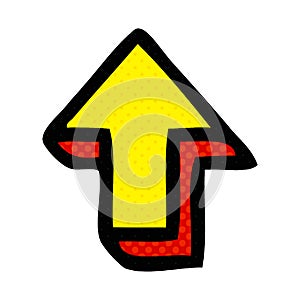 comic book style cartoon directional arrow