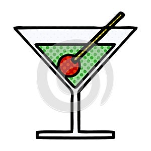 comic book style cartoon fancy cocktail