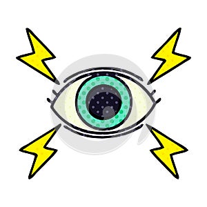 comic book style cartoon mystic eye