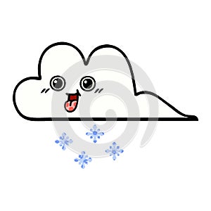 comic book style cartoon snow cloud