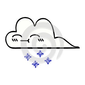 comic book style cartoon snow cloud