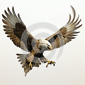 Comic Book Style Eagle In Flight Image By Travis Charest