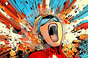 Comic book style explosion