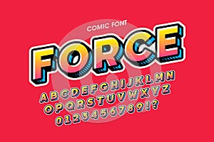 Comic book style font photo