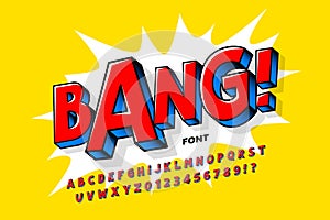 Comic book style font photo