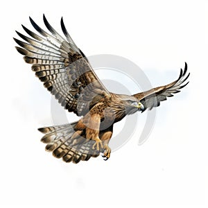 Comic Book Style Hawk In Flight Image By Travis Charest