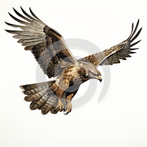 Comic Book Style Hawk In Flight Image By Travis Charest