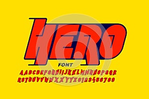 Comic book style superhero display font