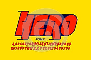 Comic book style superhero display font photo