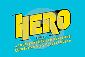 Comic book style superhero display font photo