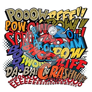 Comic book words explosion