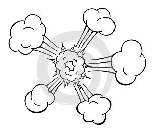 Comic Boom. Explosion. Comics sketch explosion splash comic book text style. Wow effect cartoon vector elements. Sketch