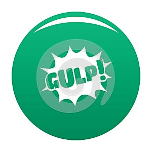 Comic boom gulp icon vector green