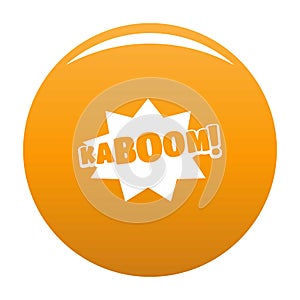 Comic boom kaboom icon vector orange