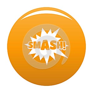 Comic boom smash icon vector orange